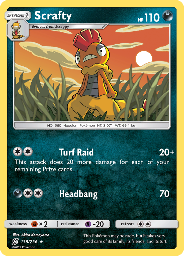 Scrafty (138/236) [Sun & Moon: Unified Minds] | Black Swamp Games