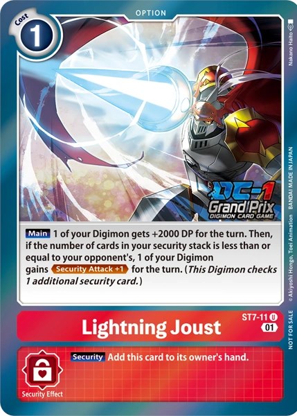 Lightning Joust [ST7-11] (Grand Prix 2022) [Starter Deck: Gallantmon] | Black Swamp Games