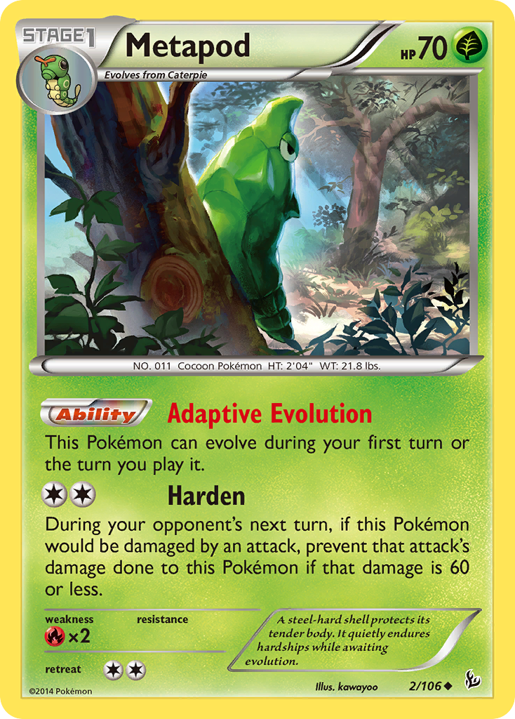 Metapod (2/106) [XY: Flashfire] | Black Swamp Games