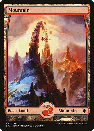 Mountain (267) - Full Art [Battle for Zendikar] | Black Swamp Games