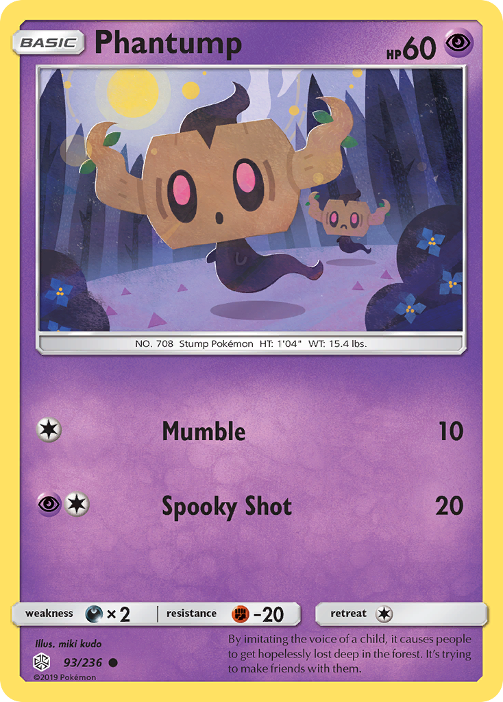 Phantump (93/236) [Sun & Moon: Cosmic Eclipse] | Black Swamp Games