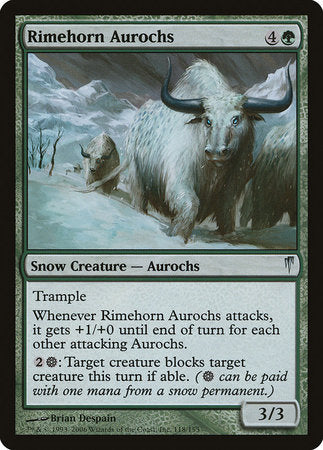 Rimehorn Aurochs [Coldsnap] | Black Swamp Games