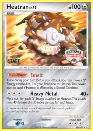 Heatran (30/146) (Regional Championships Staff) [Diamond & Pearl: Legends Awakened] | Black Swamp Games