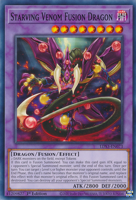 Starving Venom Fusion Dragon [LDS3-EN073] Common | Black Swamp Games