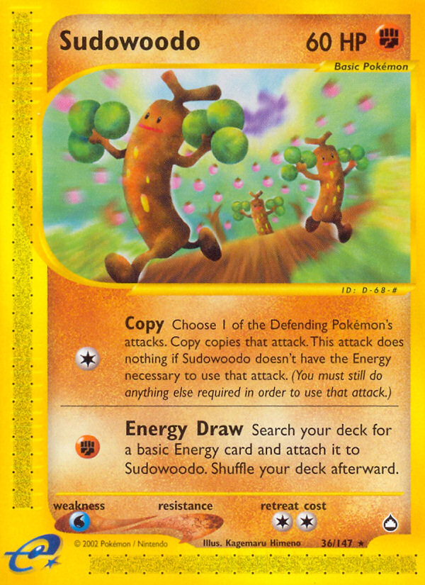 Sudowoodo (36/147) [Aquapolis] | Black Swamp Games