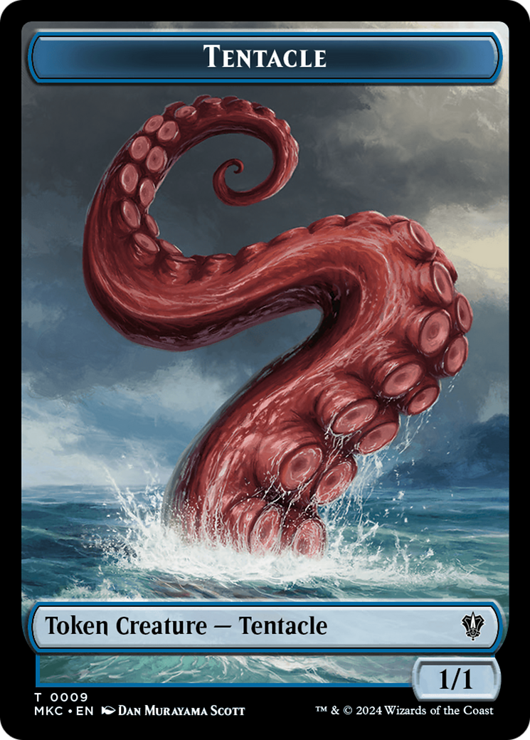 Tentacle // Koma's Coil Double-Sided Token [Murders at Karlov Manor Commander Tokens] | Black Swamp Games