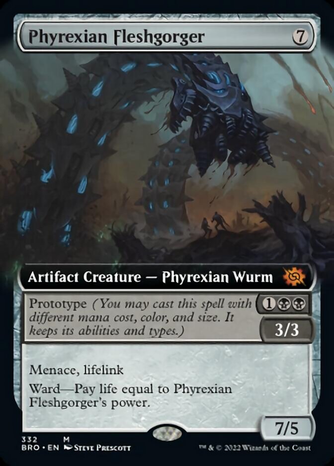 Phyrexian Fleshgorger (Extended Art) [The Brothers' War] | Black Swamp Games