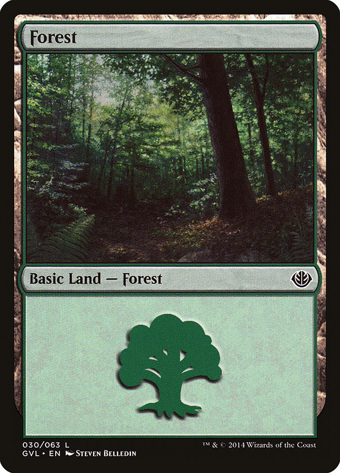 Forest (30) (Garruk vs. Liliana) [Duel Decks Anthology] | Black Swamp Games