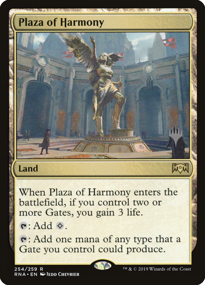 Plaza of Harmony (Promo Pack) [Ravnica Allegiance Promos] | Black Swamp Games