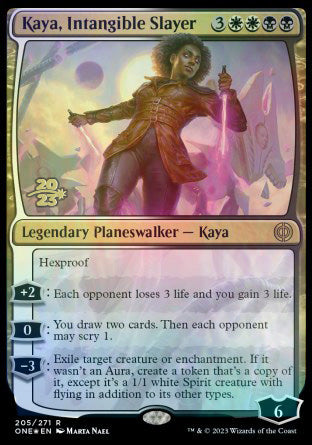 Kaya, Intangible Slayer [Phyrexia: All Will Be One Prerelease Promos] | Black Swamp Games