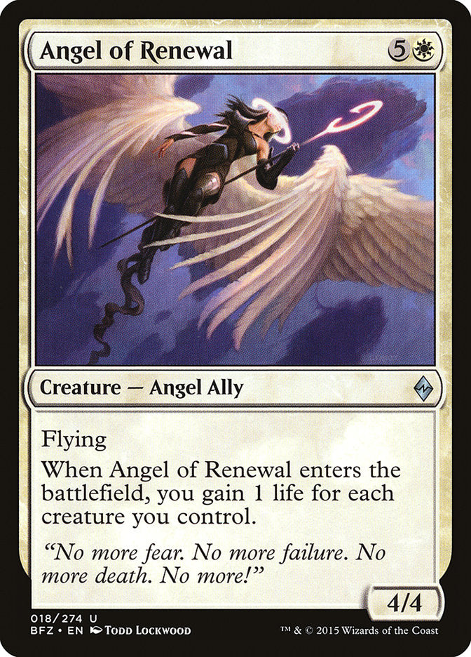 Angel of Renewal [Battle for Zendikar] | Black Swamp Games