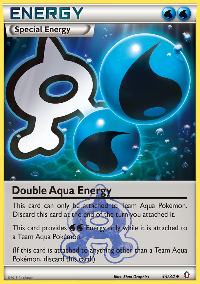 Double Aqua Energy (33/34) [XY: Double Crisis] | Black Swamp Games