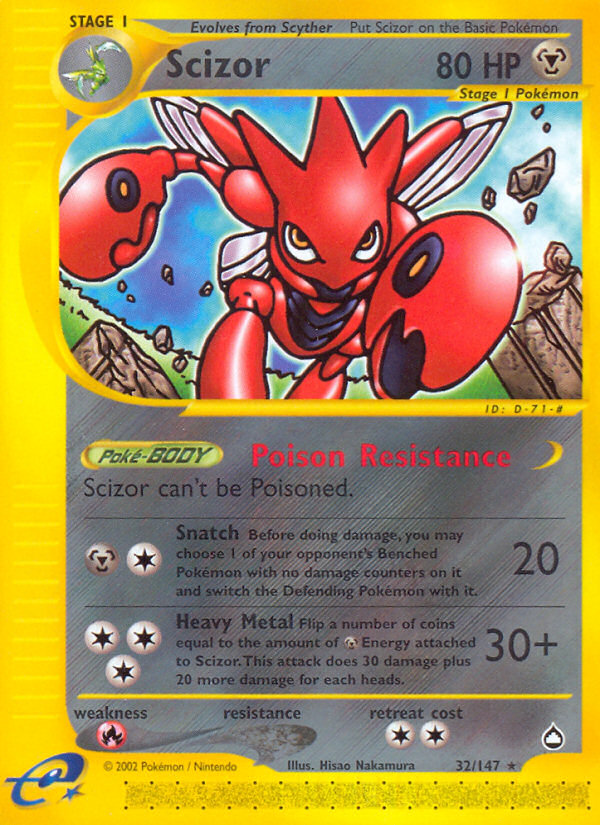 Scizor (32/147) [Aquapolis] | Black Swamp Games