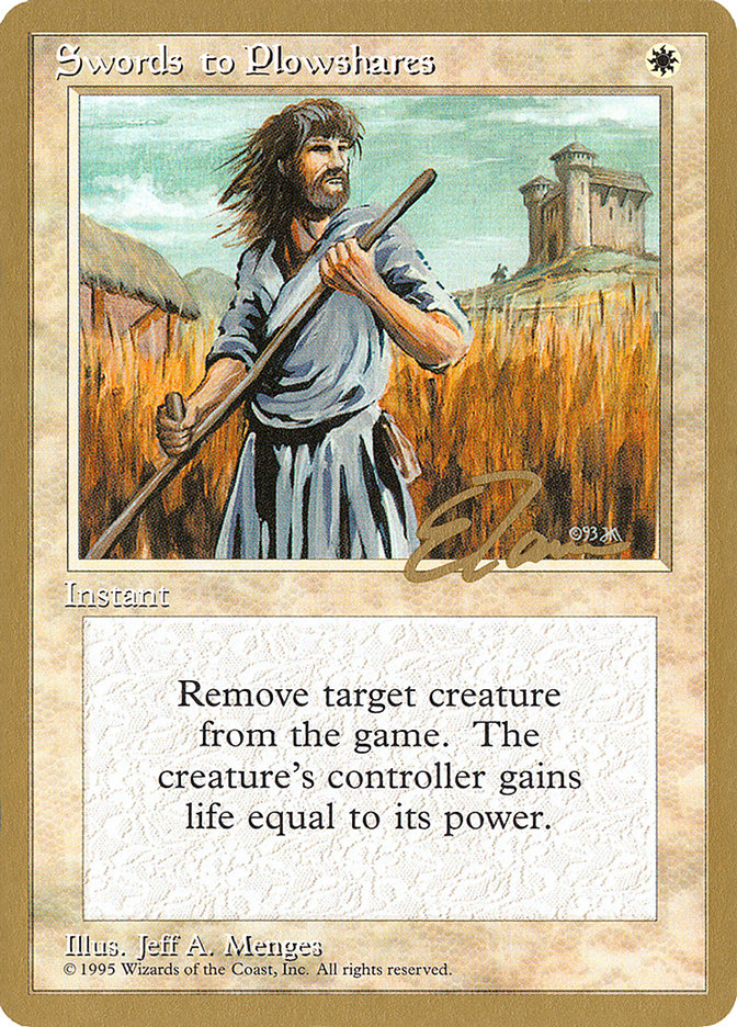 Swords to Plowshares (Eric Tam) [Pro Tour Collector Set] | Black Swamp Games