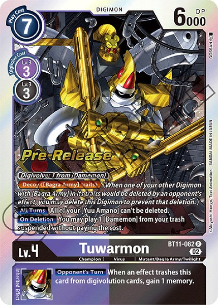 Tuwarmon [BT11-082] [Dimensional Phase Pre-Release Promos] | Black Swamp Games