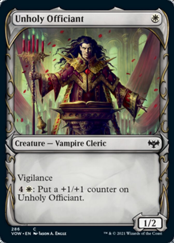 Unholy Officiant (Showcase Fang Frame) [Innistrad: Crimson Vow] | Black Swamp Games