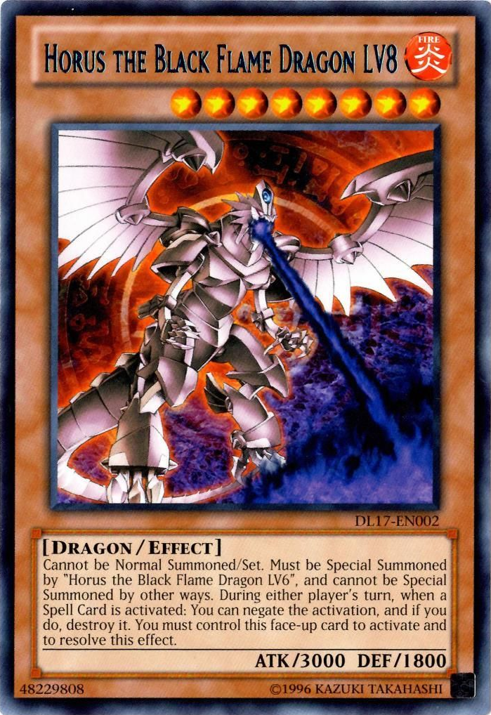 Horus the Black Flame Dragon LV8 (Blue) [DL17-EN002] Rare | Black Swamp Games