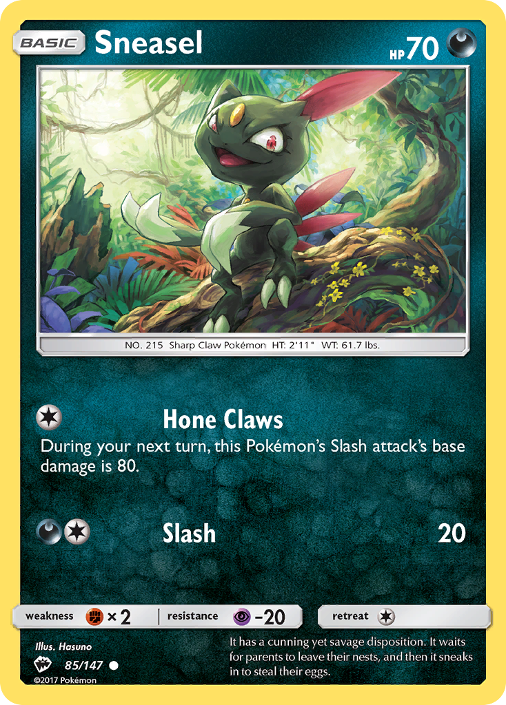 Sneasel (85/147) [Sun & Moon: Burning Shadows] | Black Swamp Games