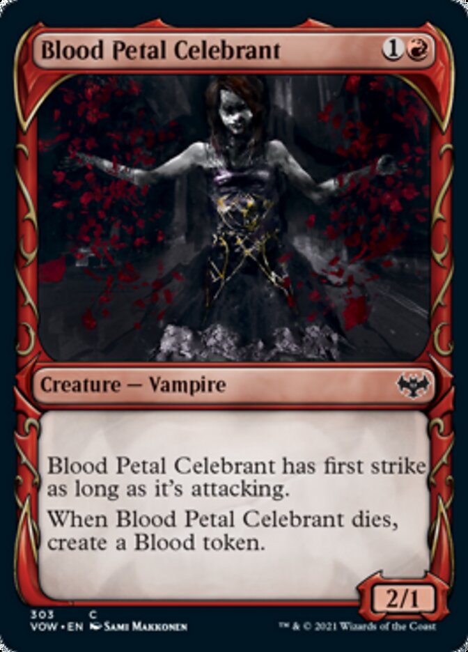 Blood Petal Celebrant (Showcase Fang Frame) [Innistrad: Crimson Vow] | Black Swamp Games