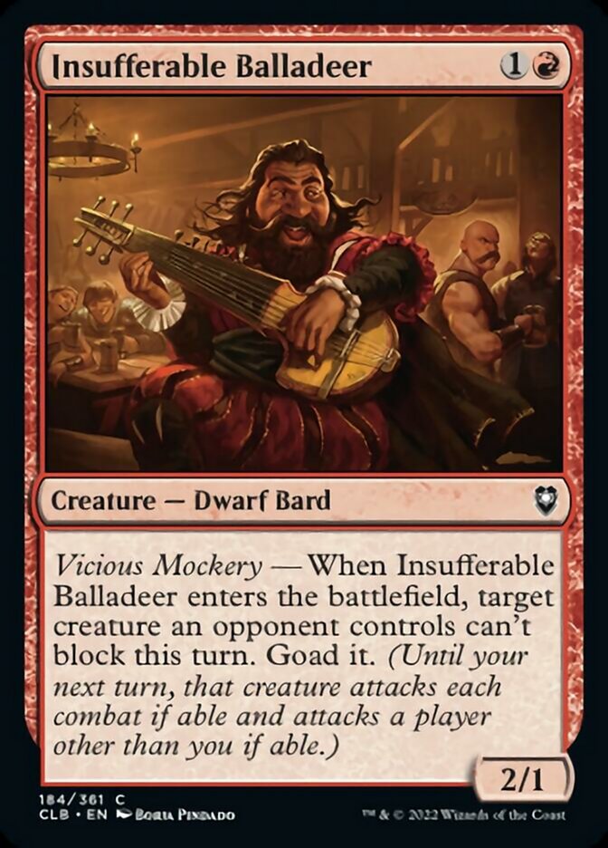 Insufferable Balladeer [Commander Legends: Battle for Baldur's Gate] | Black Swamp Games