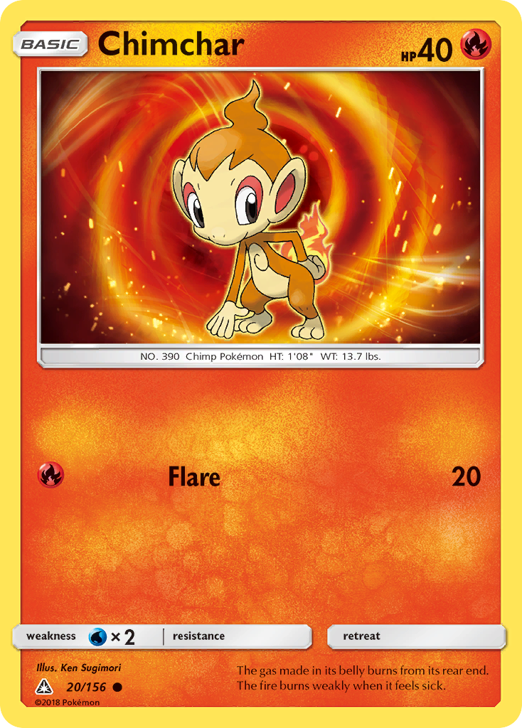 Chimchar (20/156) [Sun & Moon: Ultra Prism] | Black Swamp Games