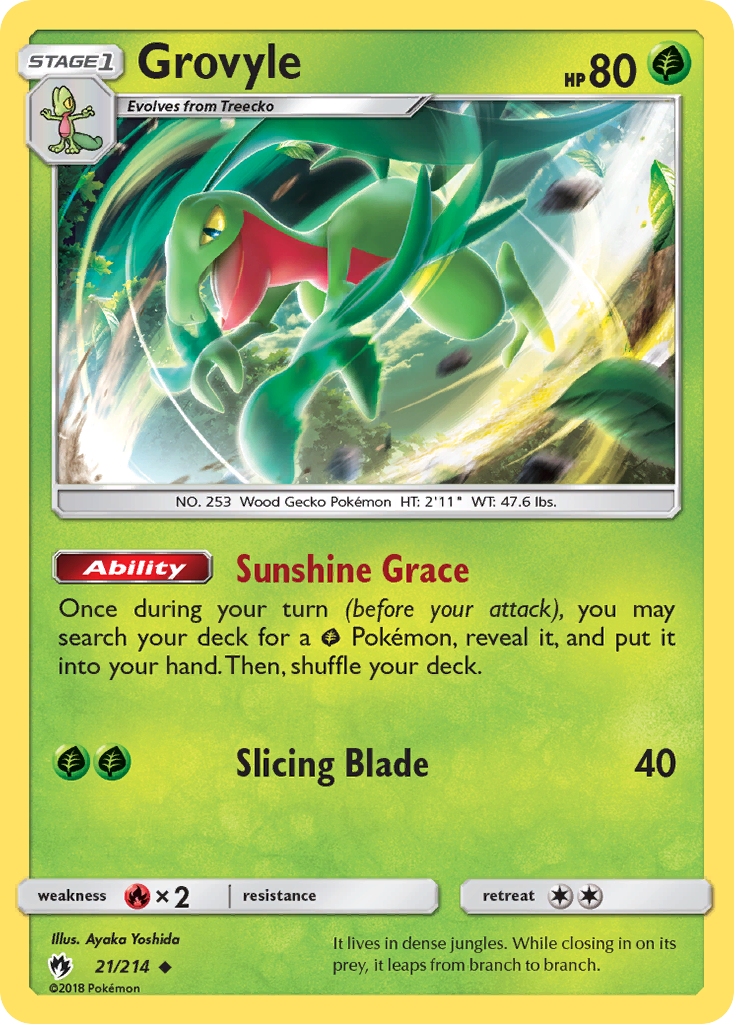 Grovyle (21/214) [Sun & Moon: Lost Thunder] | Black Swamp Games