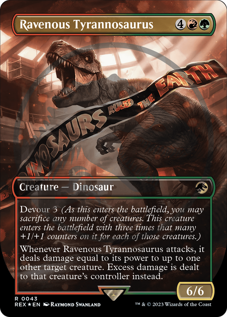 Ravenous Tyrannosaurus Emblem (Borderless) [Jurassic World Collection Tokens] | Black Swamp Games