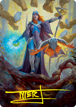 Kasmina, Enigma Sage Art Card (Gold-Stamped Signature) [Strixhaven: School of Mages Art Series] | Black Swamp Games