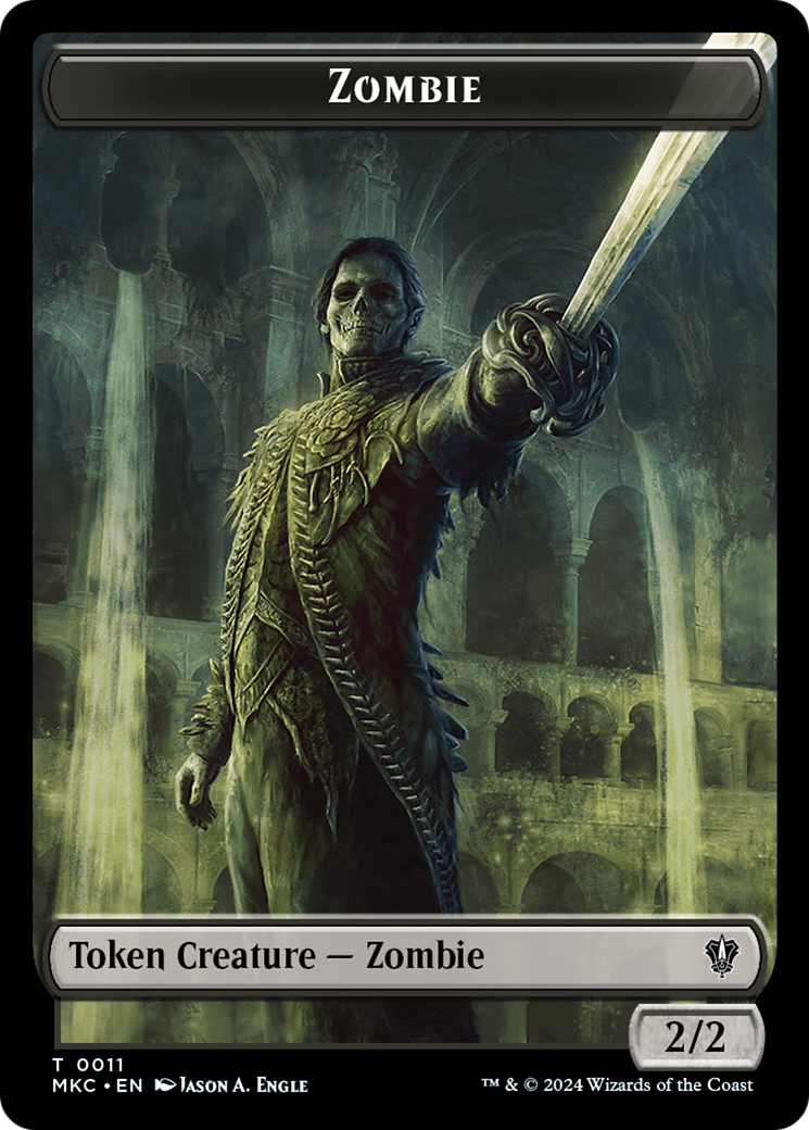 Copy // Zombie Double-Sided Token [Murders at Karlov Manor Commander Tokens] | Black Swamp Games