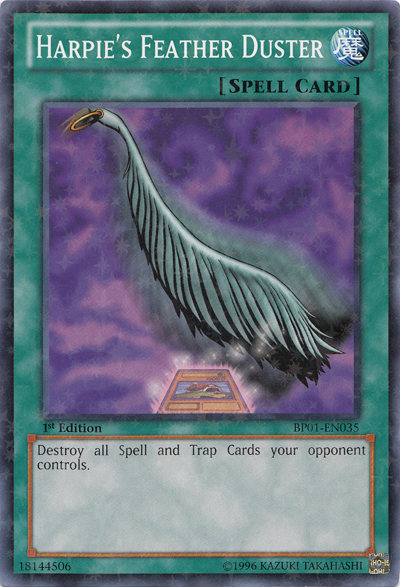 Harpie's Feather Duster [BP01-EN035] Starfoil Rare | Black Swamp Games