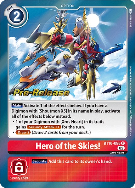 Hero of the Skies! [BT10-095] [Xros Encounter Pre-Release Cards] | Black Swamp Games