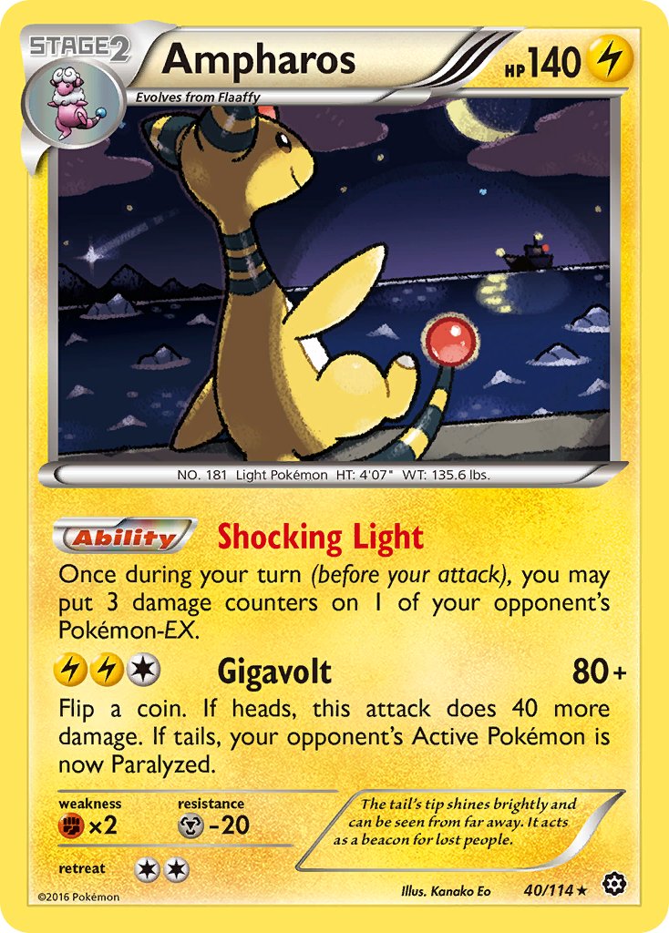 Ampharos (40/114) (Theme Deck Exclusive) [XY: Steam Siege] | Black Swamp Games