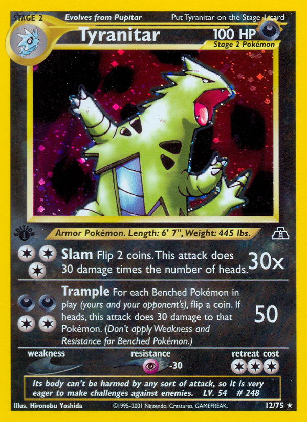 Tyranitar (12/75) [Neo Discovery 1st Edition] | Black Swamp Games