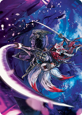 Blade-Blizzard Kitsune Art Card [Kamigawa: Neon Dynasty Art Series] | Black Swamp Games