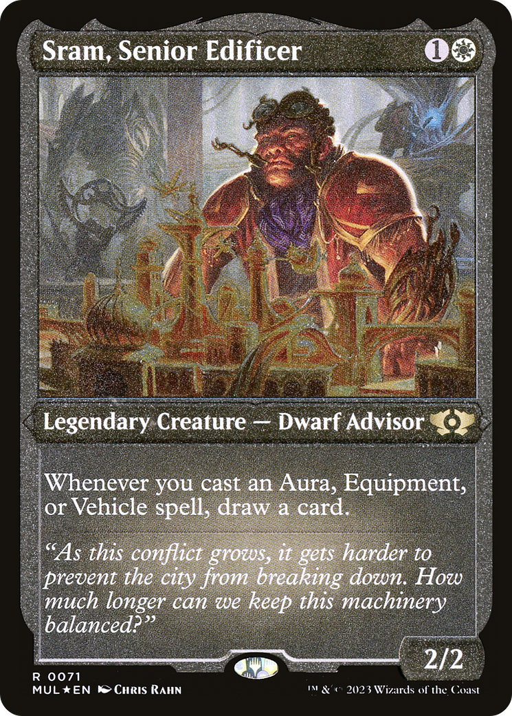 Sram, Senior Edificer (Foil Etched) [Multiverse Legends] | Black Swamp Games