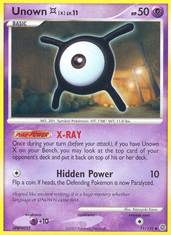 Unown X (71/132) [Diamond & Pearl: Secret Wonders] | Black Swamp Games