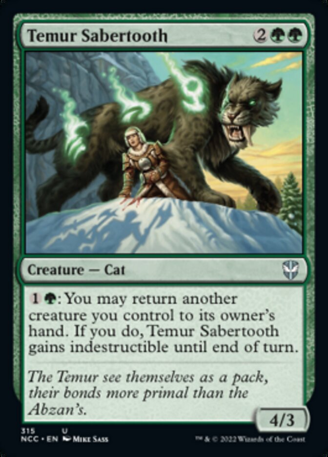 Temur Sabertooth [Streets of New Capenna Commander] | Black Swamp Games