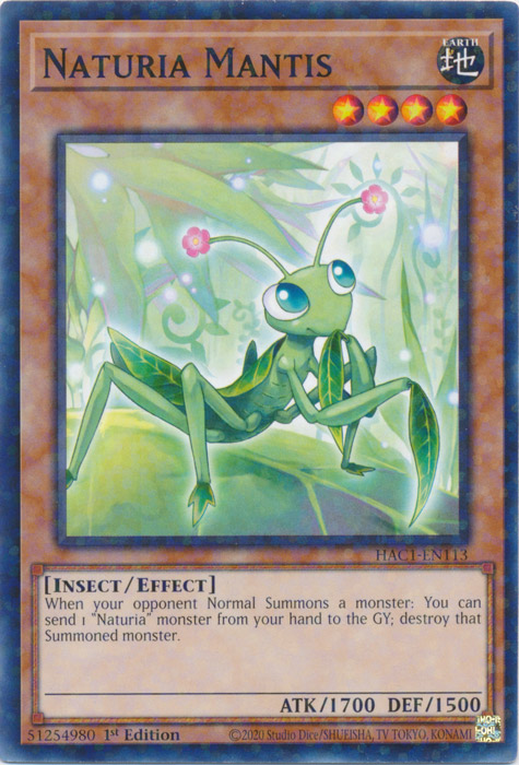 Naturia Mantis (Duel Terminal) [HAC1-EN113] Common | Black Swamp Games