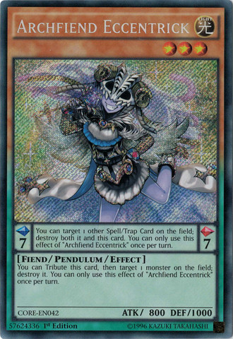 Archfiend Eccentrick [CORE-EN042] Secret Rare | Black Swamp Games