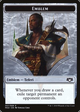 Emblem - Teferi, Hero of Dominaria [Mythic Edition Tokens] | Black Swamp Games