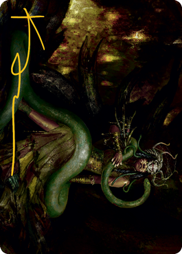 Saryth, the Viper's Fang Art Card (Gold-Stamped Signature) [Innistrad: Midnight Hunt Art Series] | Black Swamp Games