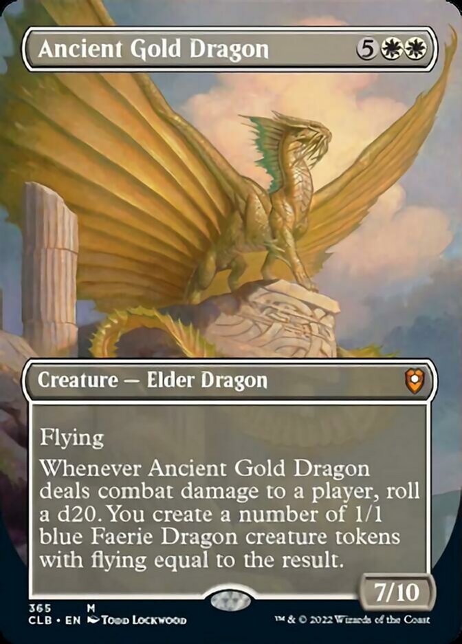 Ancient Gold Dragon (Borderless Alternate Art) [Commander Legends: Battle for Baldur's Gate] | Black Swamp Games