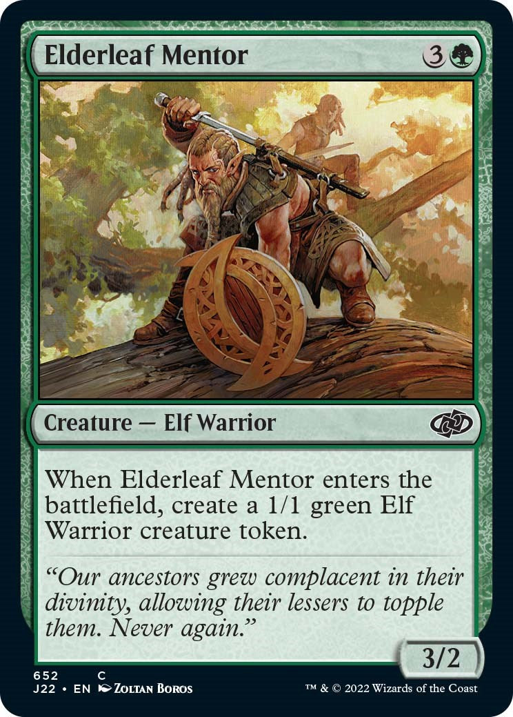 Elderleaf Mentor [Jumpstart 2022] | Black Swamp Games