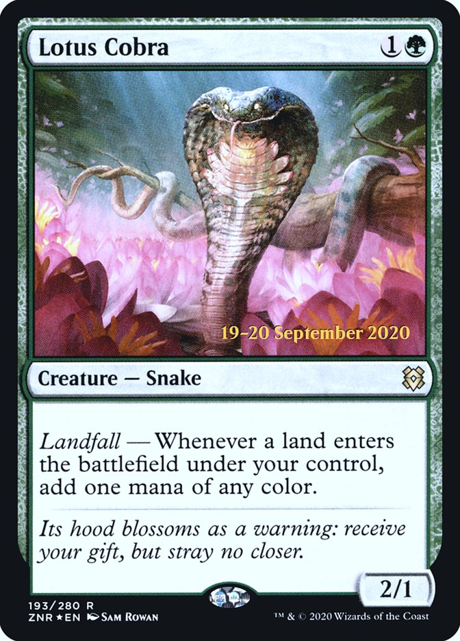 Lotus Cobra  [Zendikar Rising Prerelease Promos] | Black Swamp Games