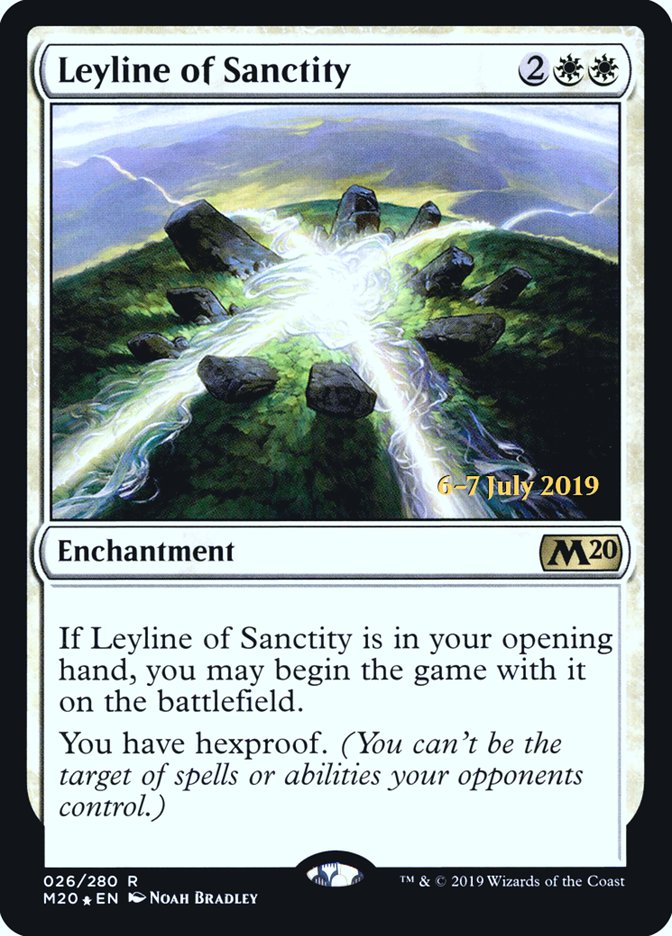 Leyline of Sanctity  [Core Set 2020 Prerelease Promos] | Black Swamp Games