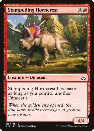 Stampeding Horncrest [Rivals of Ixalan] | Black Swamp Games