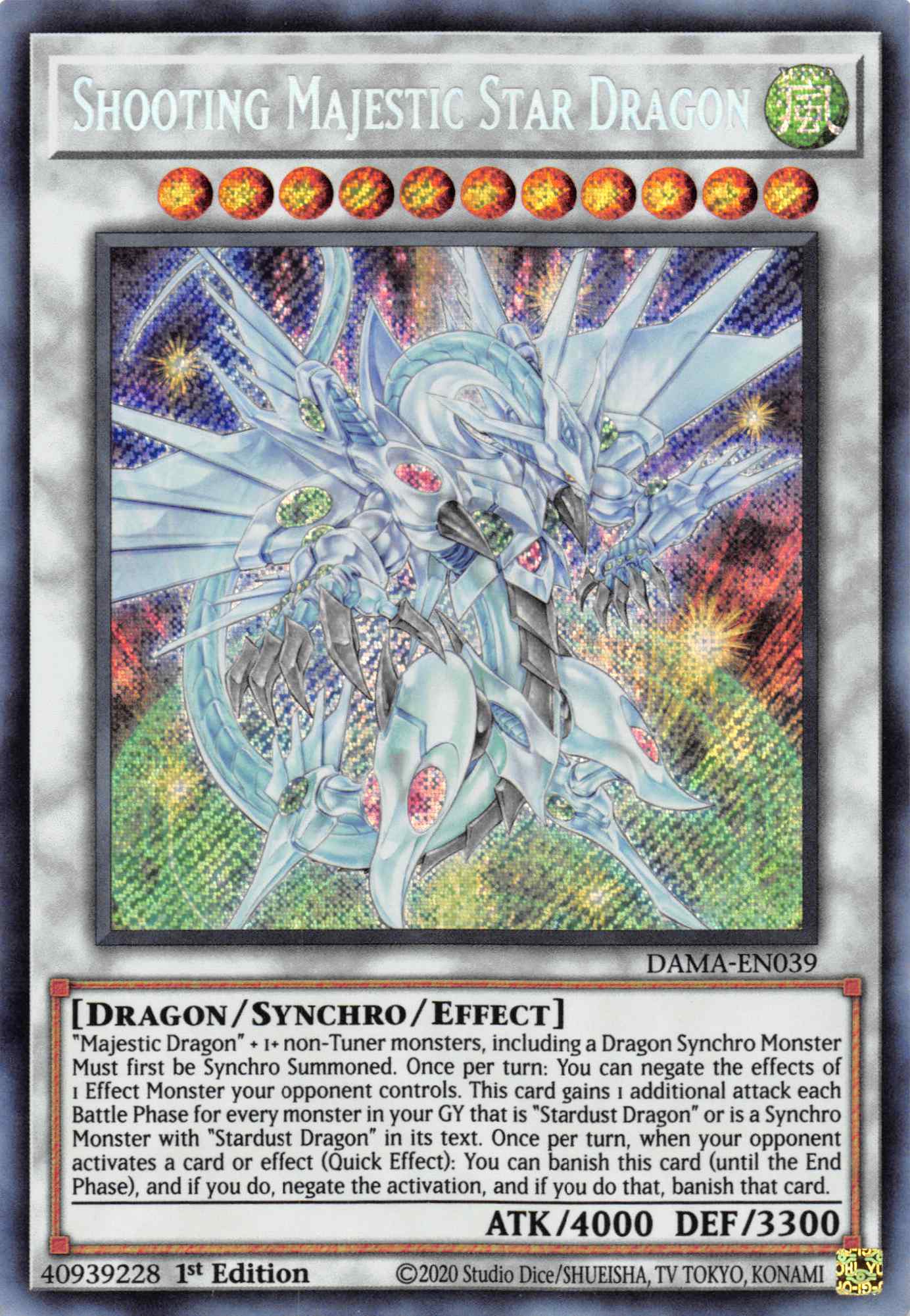 Shooting Majestic Star Dragon [DAMA-EN039] Secret Rare | Black Swamp Games