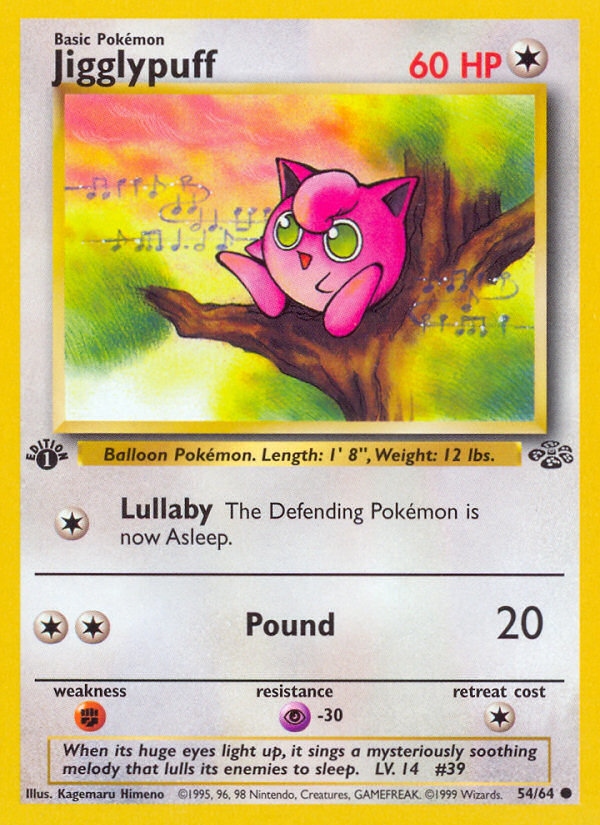 Jigglypuff (54/64) [Jungle 1st Edition] | Black Swamp Games