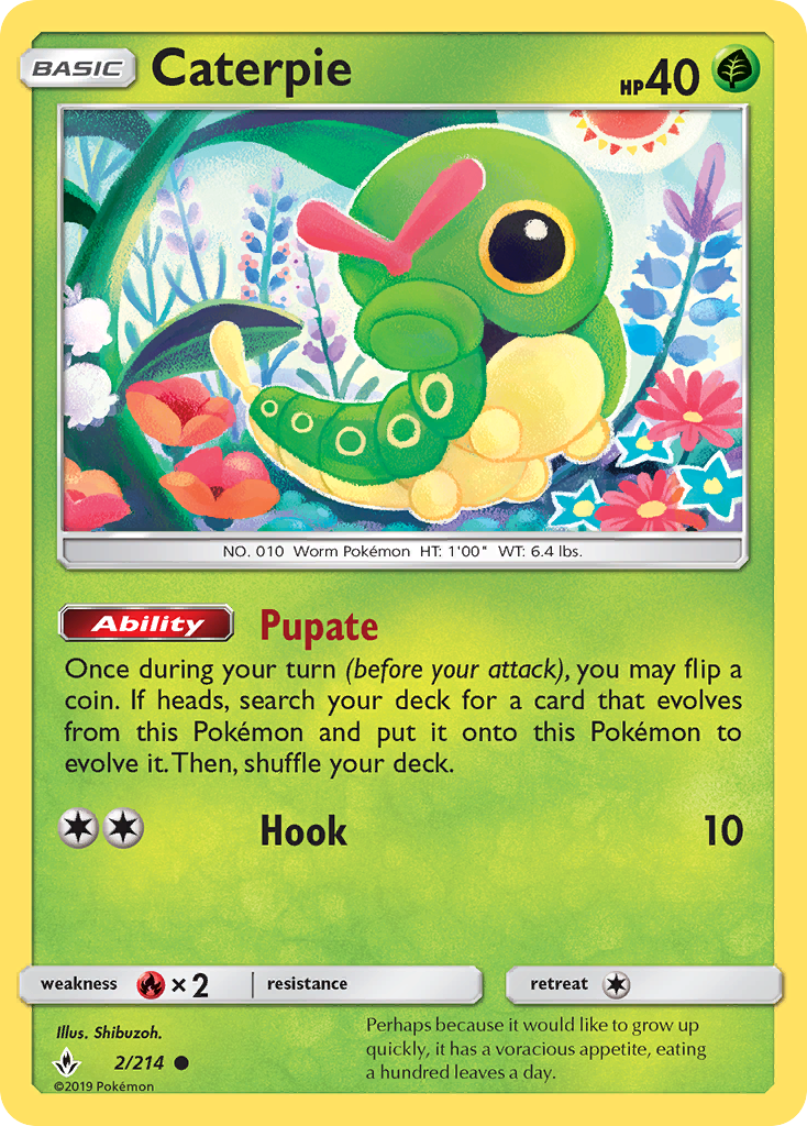 Caterpie (2/214) [Sun & Moon: Unbroken Bonds] | Black Swamp Games