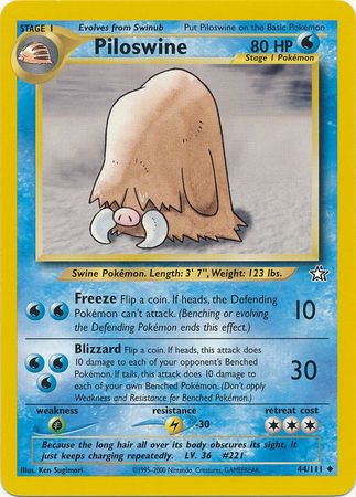 Piloswine (44/111) [Neo Genesis Unlimited] | Black Swamp Games